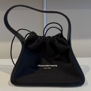 SOLD - Alexander Wang Lambskin Nylon Small Ryan Satin Bag - black